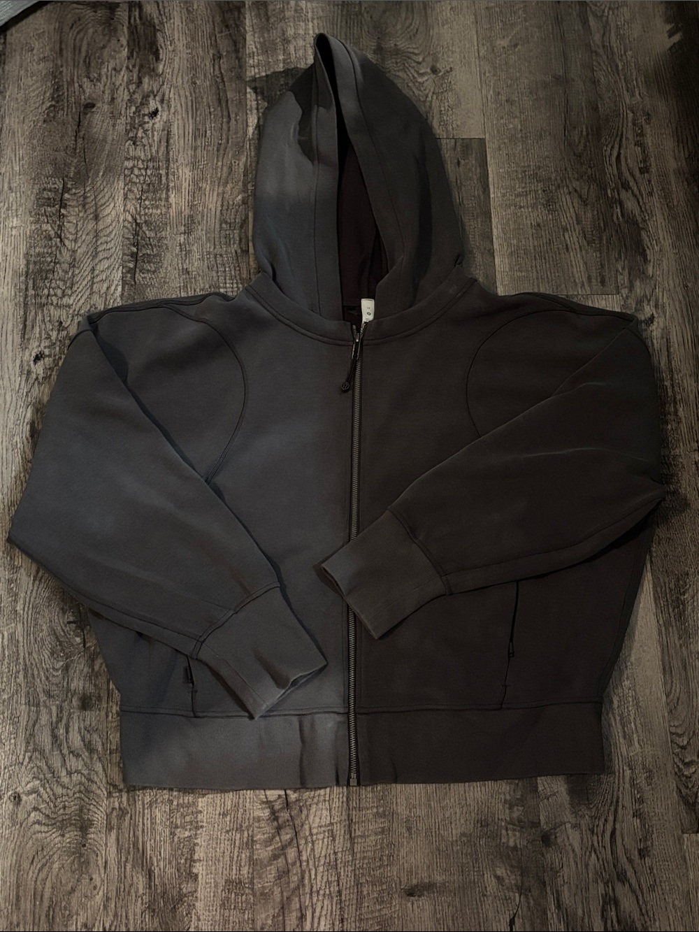 Lululemon SoftStreame Full-Zip Hooded Sweatshirt- Charcoal Gray - Size 14